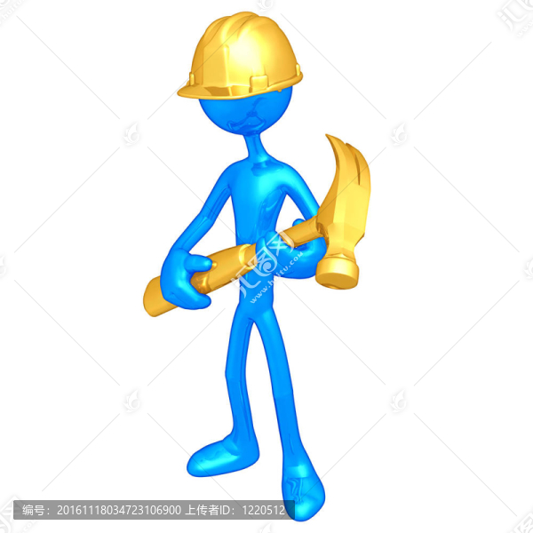 帶錘的建筑工人
