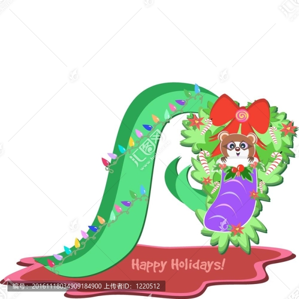 隨著圣誕的浣熊