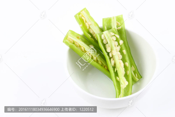 綠色的辣椒片