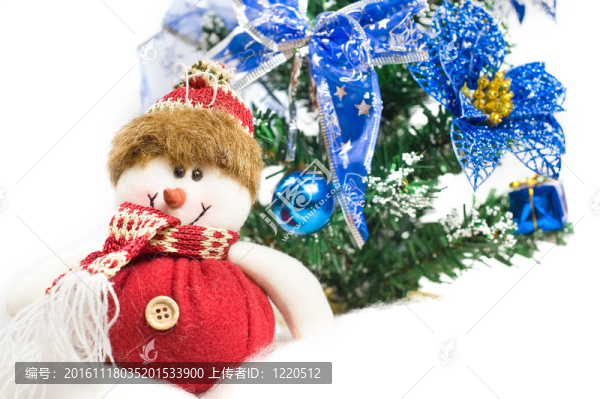 圣誕樹前Santa的圣誕問候