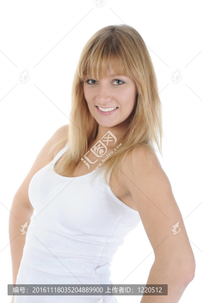 美麗的金發(fā)運動女孩