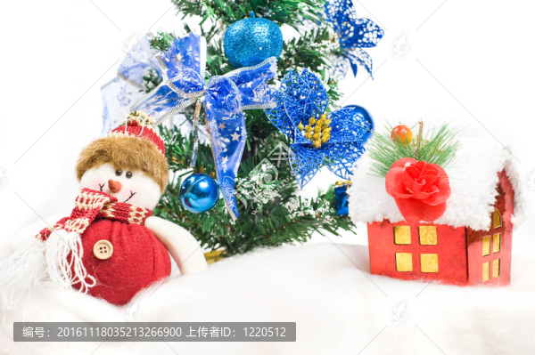 圣誕禮物在圣誕樹前問候Santa