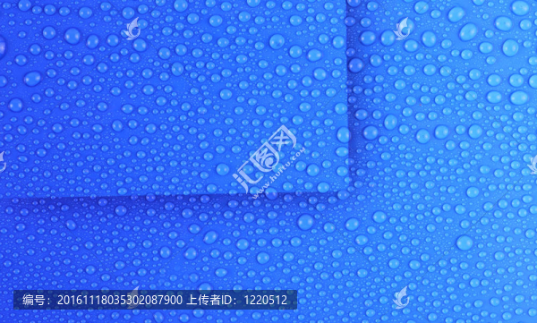 淡藍(lán)色盒子上的水滴