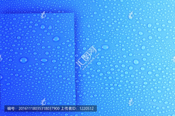 淡藍(lán)色盒子上的水滴