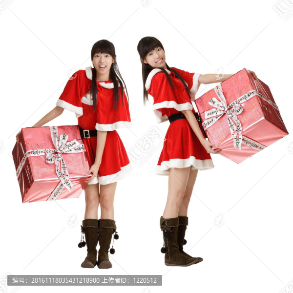 圣誕快樂的女孩
