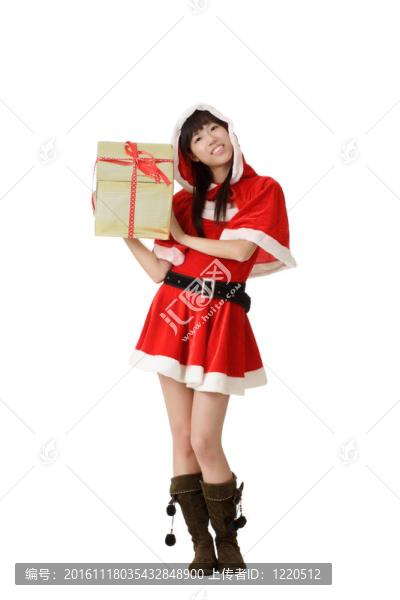圣誕快樂的女孩