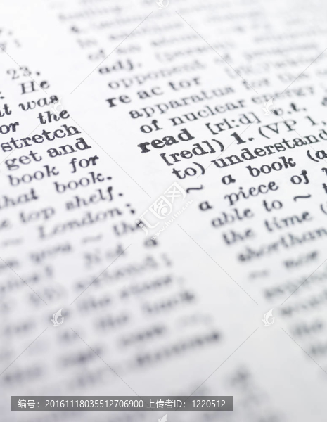 字典中讀出的單詞