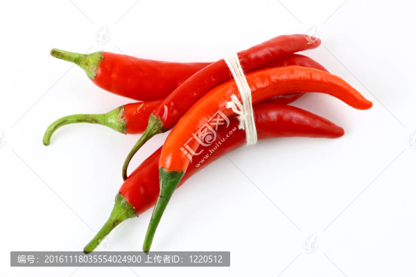 一串紅辣椒綁