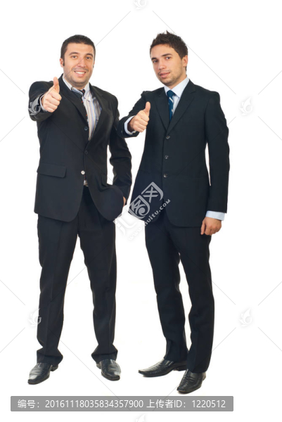 成功的商人團隊給拇指