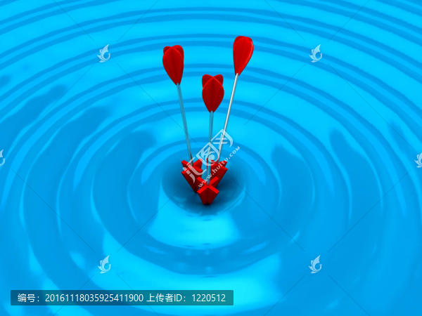 帶白色背景箭頭的3D目標