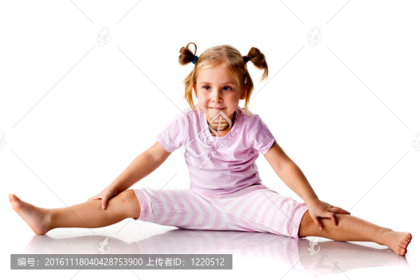 美麗的女孩鍛煉