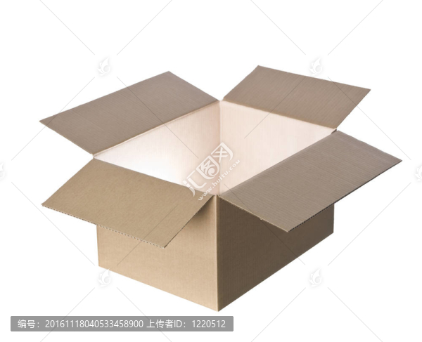 在它的開著光的紙箱