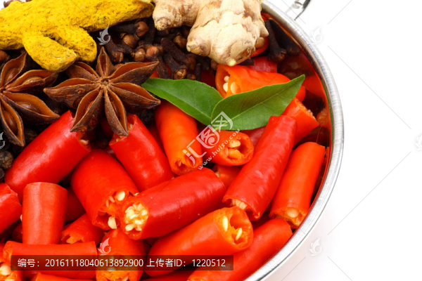 紅辣椒茴香姜和姜黃