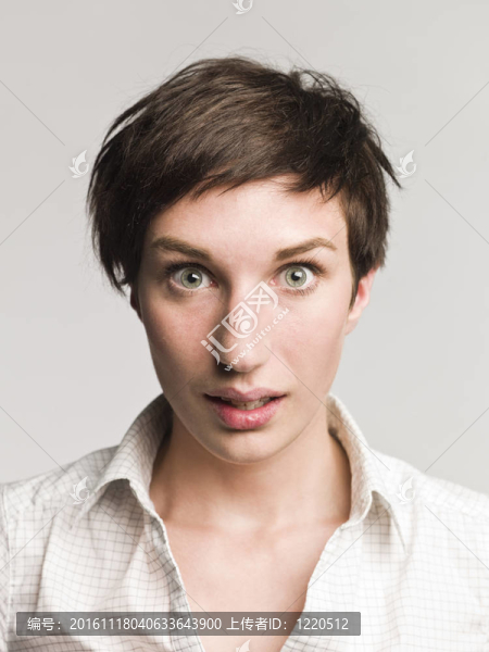 一個驚訝的女人的肖像