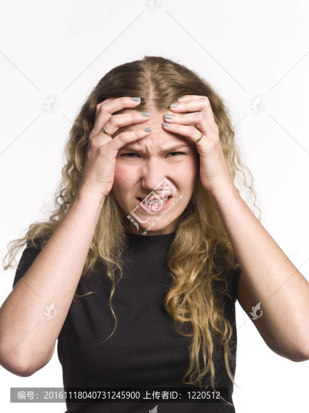 一個頭痛女人的畫像
