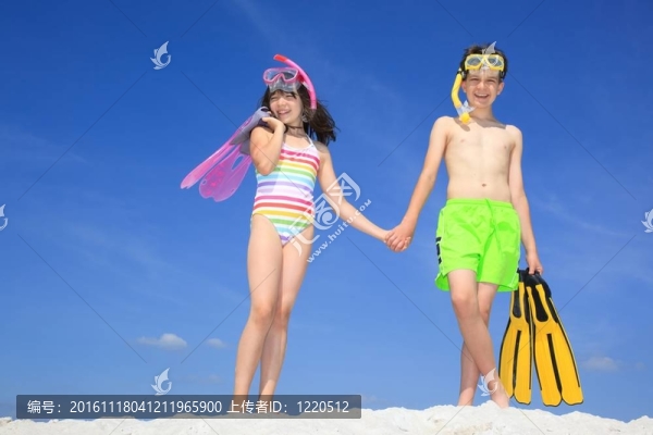 孩子們在Beach