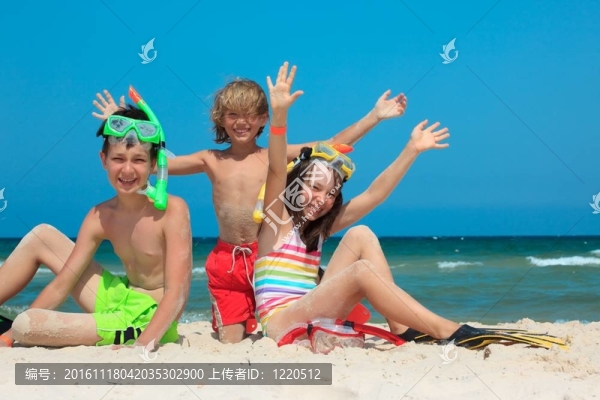 沙灘上的孩子