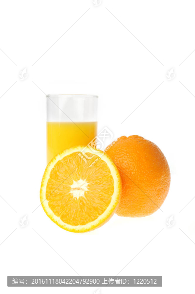 新鮮橙汁玻璃