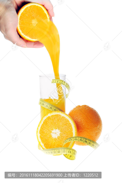 新鮮橙汁玻璃