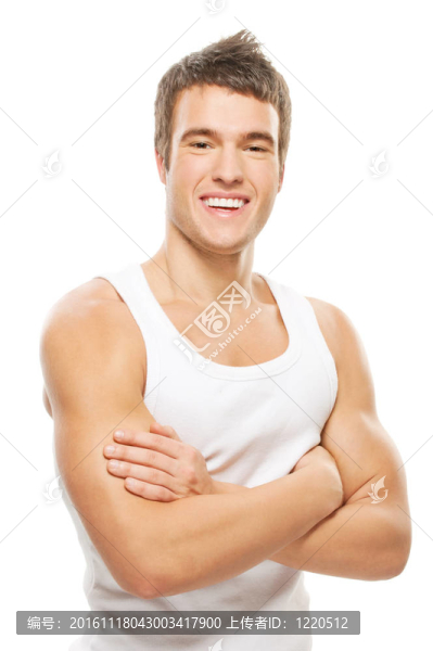 肌肉發(fā)達的運動員的人