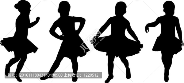 女孩丹%,u0441ing剪影