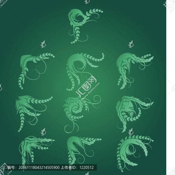 角落的葉子形狀