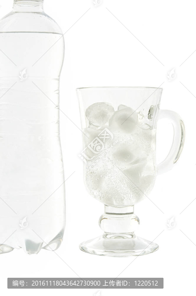 玻璃瓶里的礦泉水
