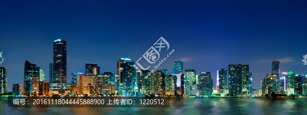 邁阿密天際線的全景