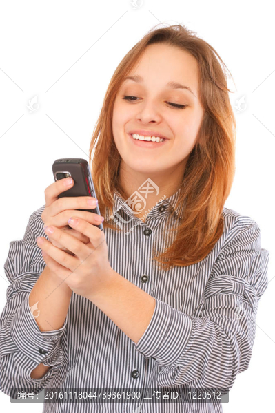 businessgirl她的手機發(fā)送短信