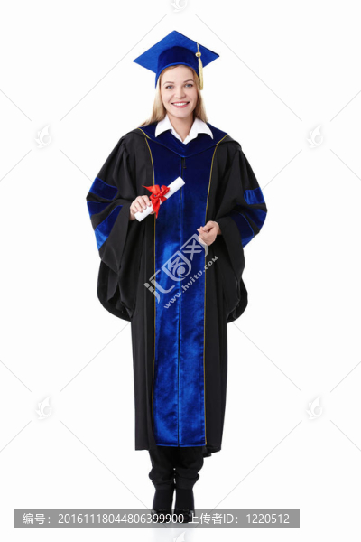 具有文憑的女孩