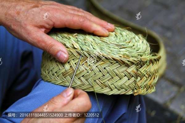 工匠縫紉籃子西班牙草weaver