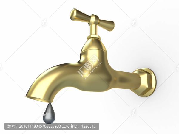 水龍頭和滴水。