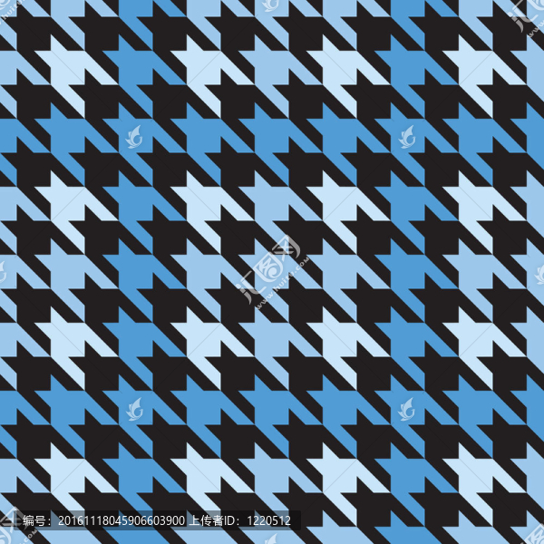 格子houndstooth_blue