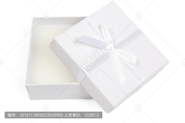 白色背景上的白色禮品盒
