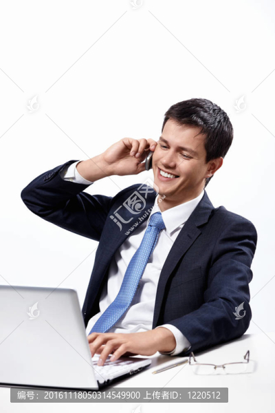 商人在電話里交談