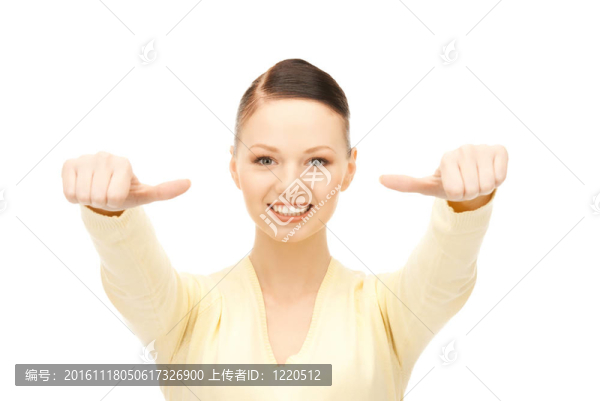 豎起大拇指