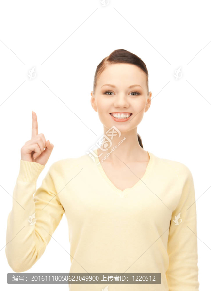 女人用她的手指