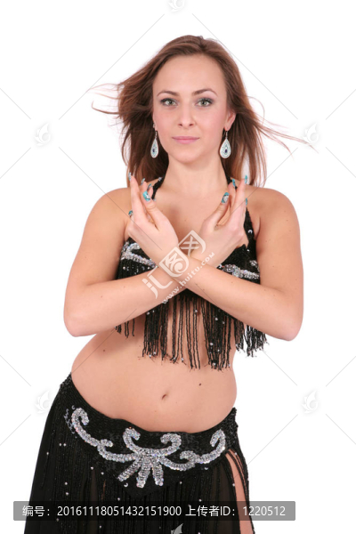 迷人的肚皮舞長(zhǎng)金發(fā)