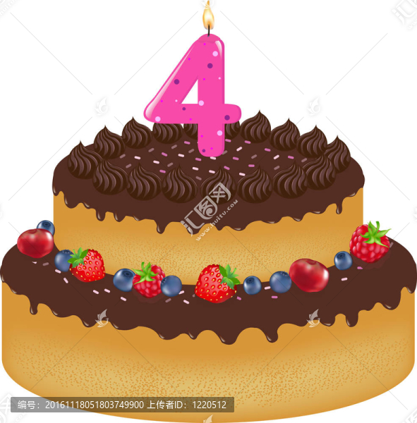 蠟燭生日蛋糕