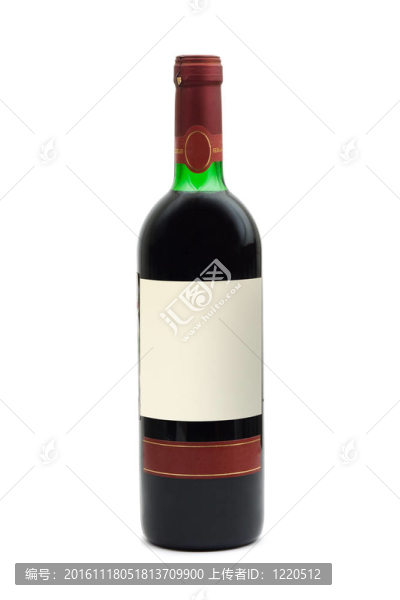帶有空白標(biāo)簽的酒瓶