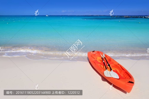 卡亞克的沙灘加勒比海綠松石