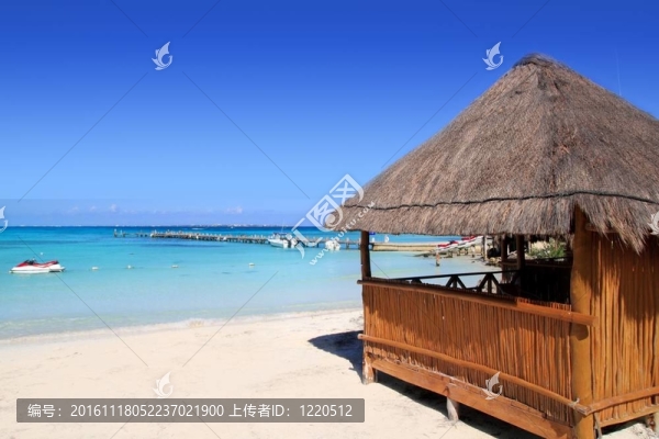 加勒比熱帶海洋綠松石加勒比海
