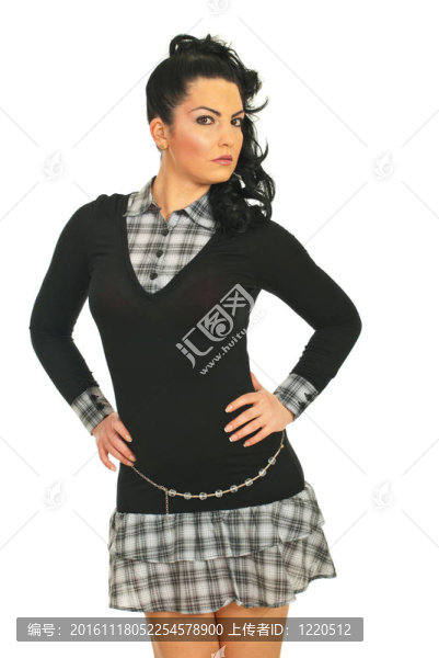 在女生的衣服漂亮的模特的女人