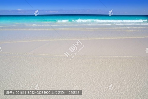 海灘綠松石加勒比水
