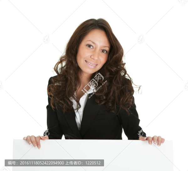 開(kāi)朗的女性呈現(xiàn)空板