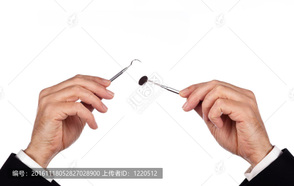 商業(yè)解決方案概念與牙科工具