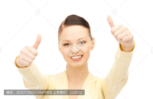 豎起大拇指