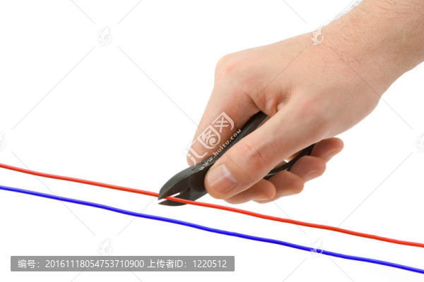 手；鉗和電纜