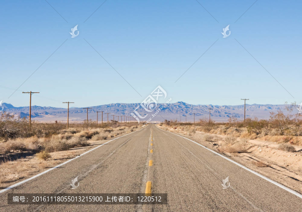 空曠的沙漠公路