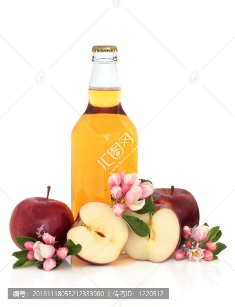 蘋果酒；蘋果和花